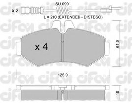 CIFAM 822-572-0K Brake Pad Set, disc brake